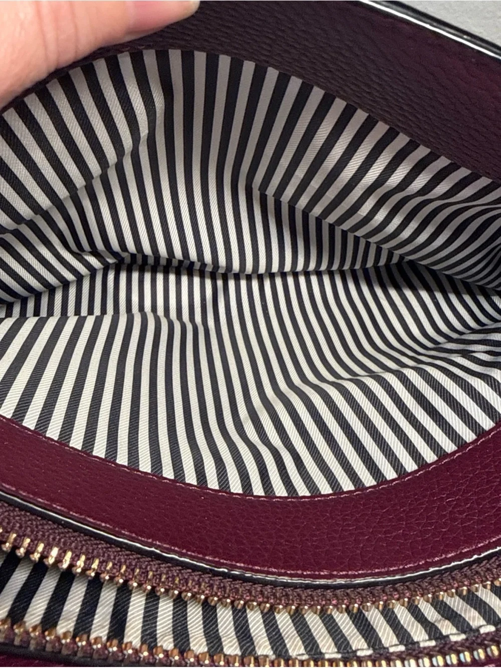 Kate Spade Cameron Street Lottie Satchel in Plum/Wine Leather